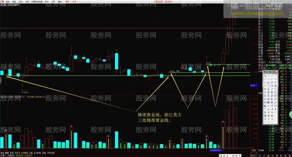 底部精准双黄金线