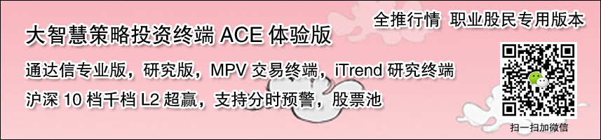 大智慧策略投资终端ACE破解版 通达信专业版 研究版 通达信MPV交易终端 iTrend研究终端 沪深10档千档L2超赢 支持分时预警 股票池